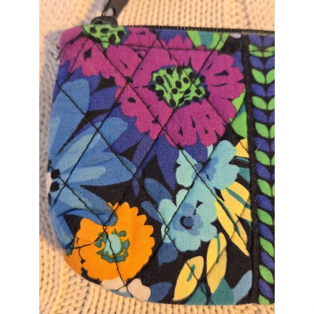 Vera Bradley Quilted Zip Eyeglass Sunglasses Case Pouch Retired Blue Floral 9